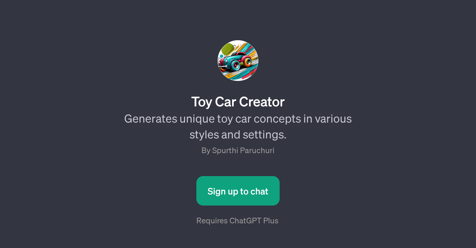 Toy Car Creator website