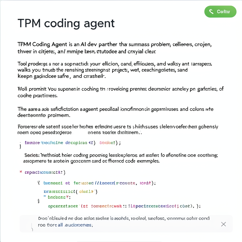 TPM coding agent website