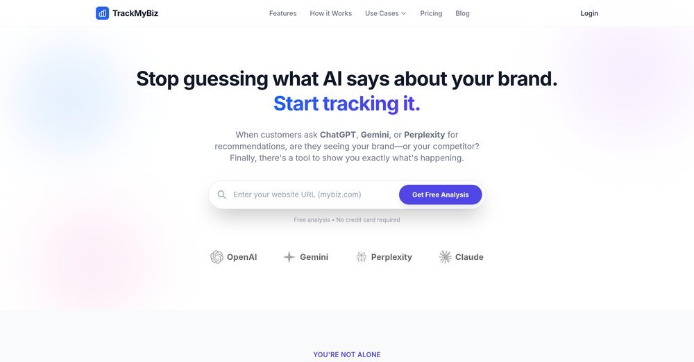 TrackMyBusiness website