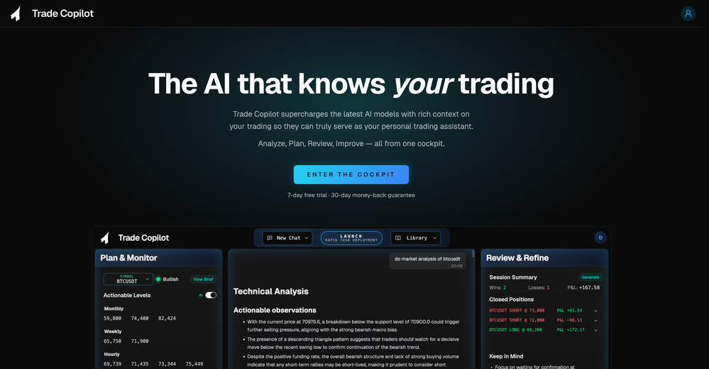 Trade Copilot website