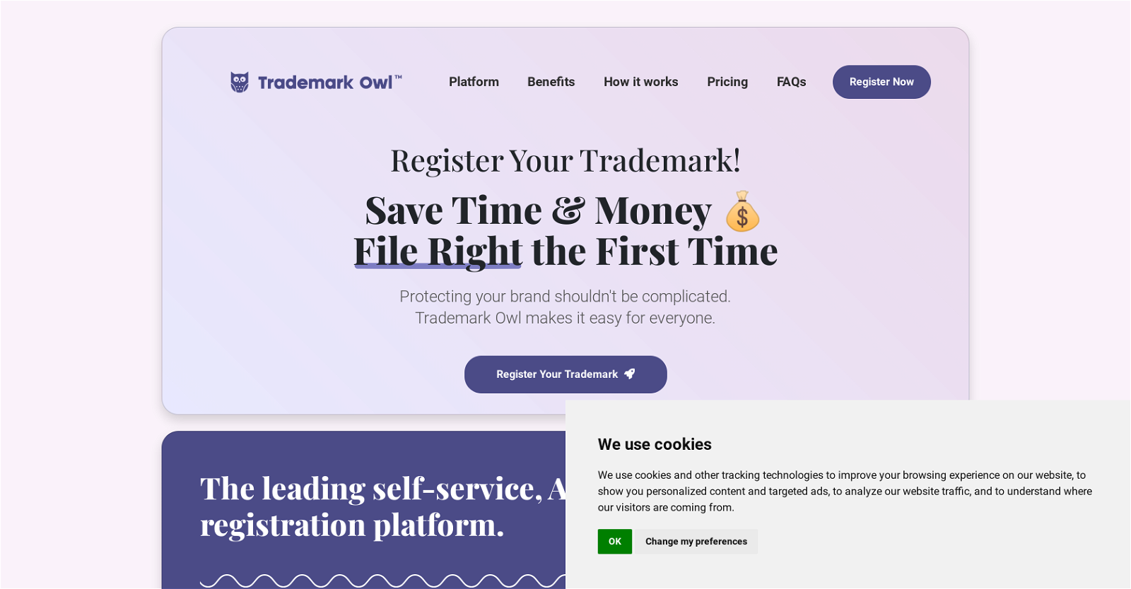 Trademark Owl website