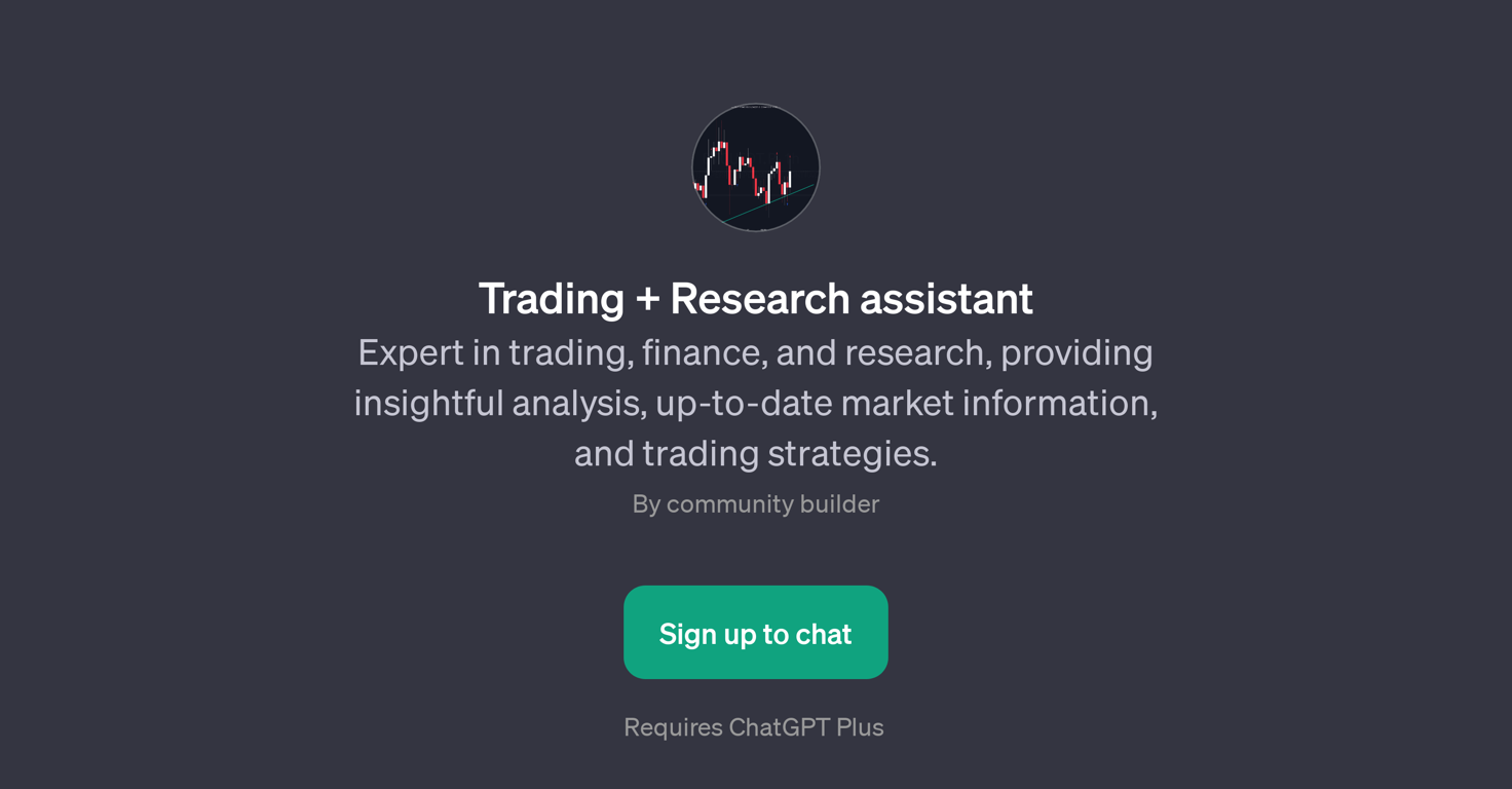Trading + Research Assistant GPT website
