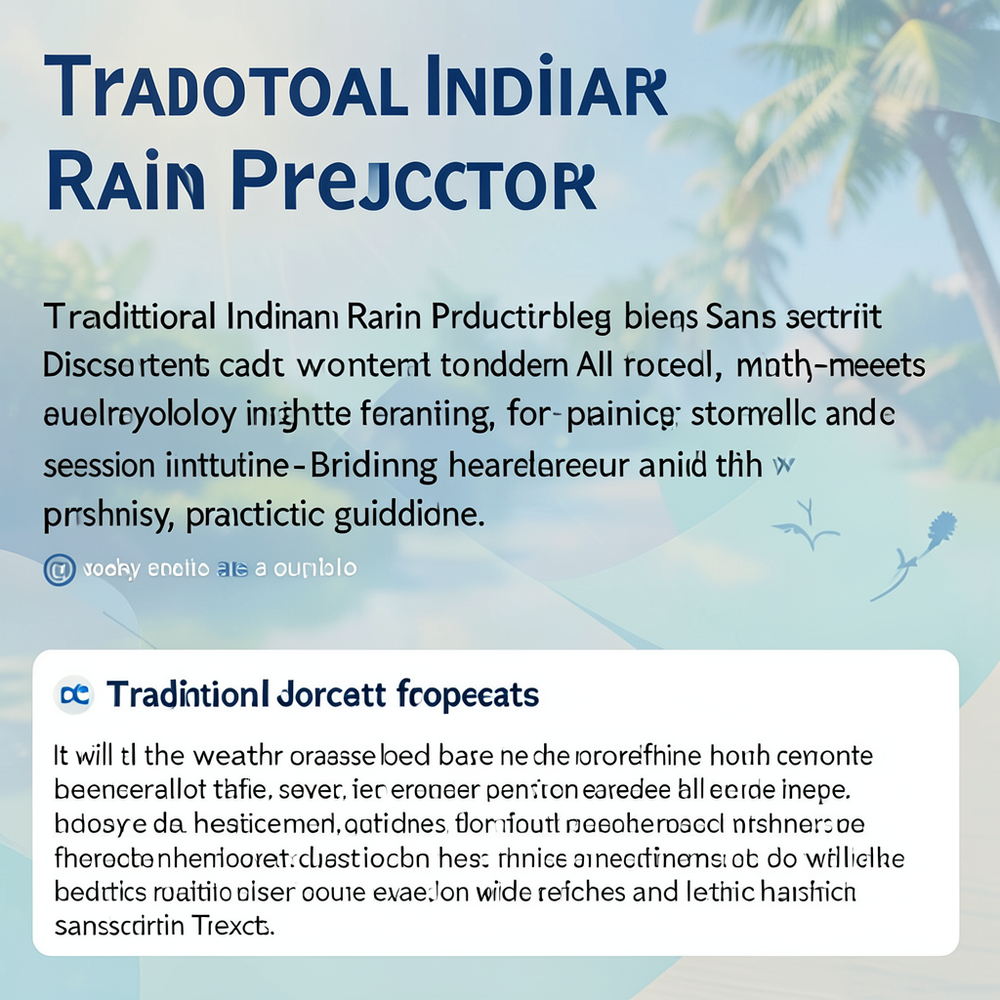 Traditional Indian Rain Predictor website