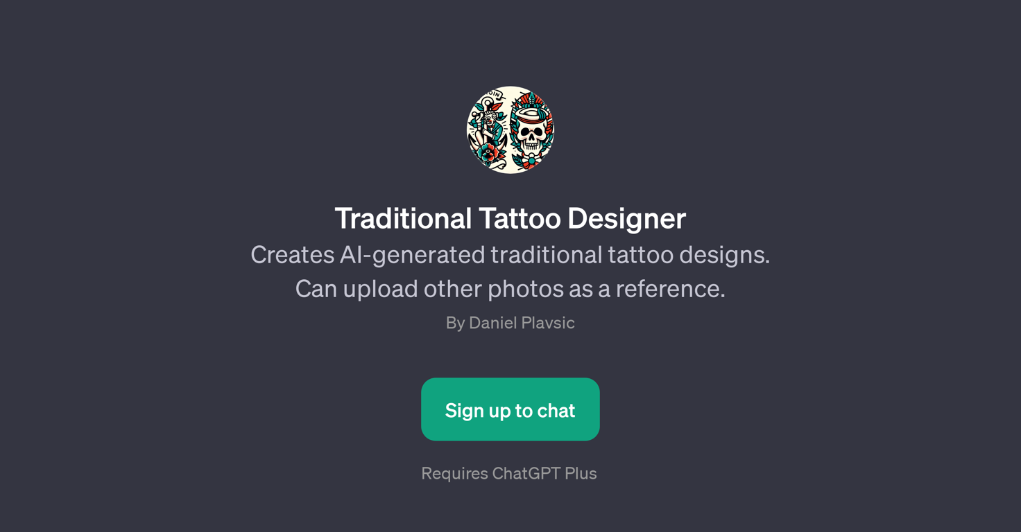 Traditional Tattoo Designer website