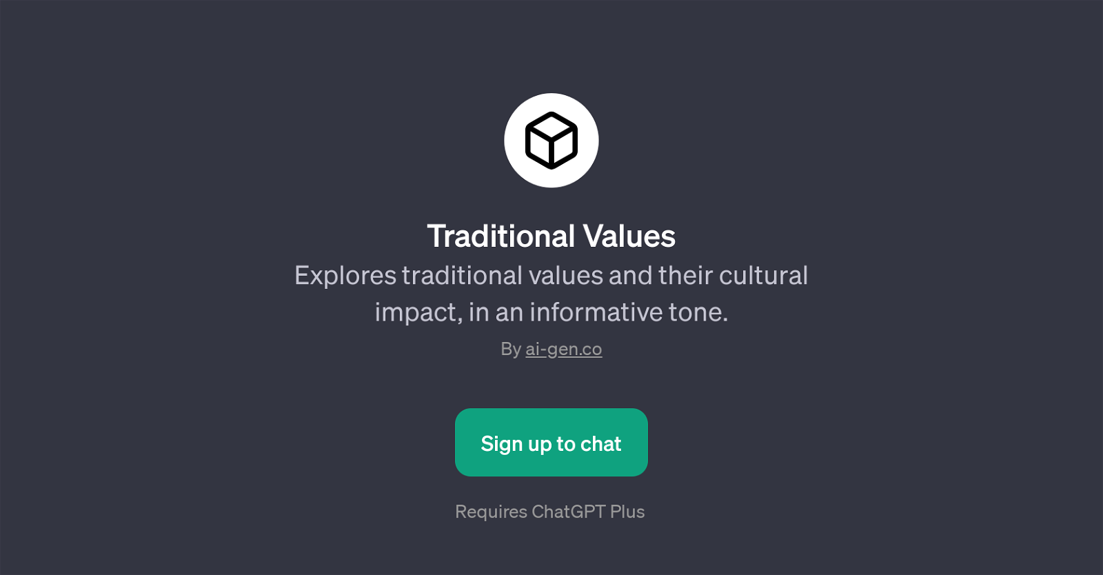 Traditional Values website