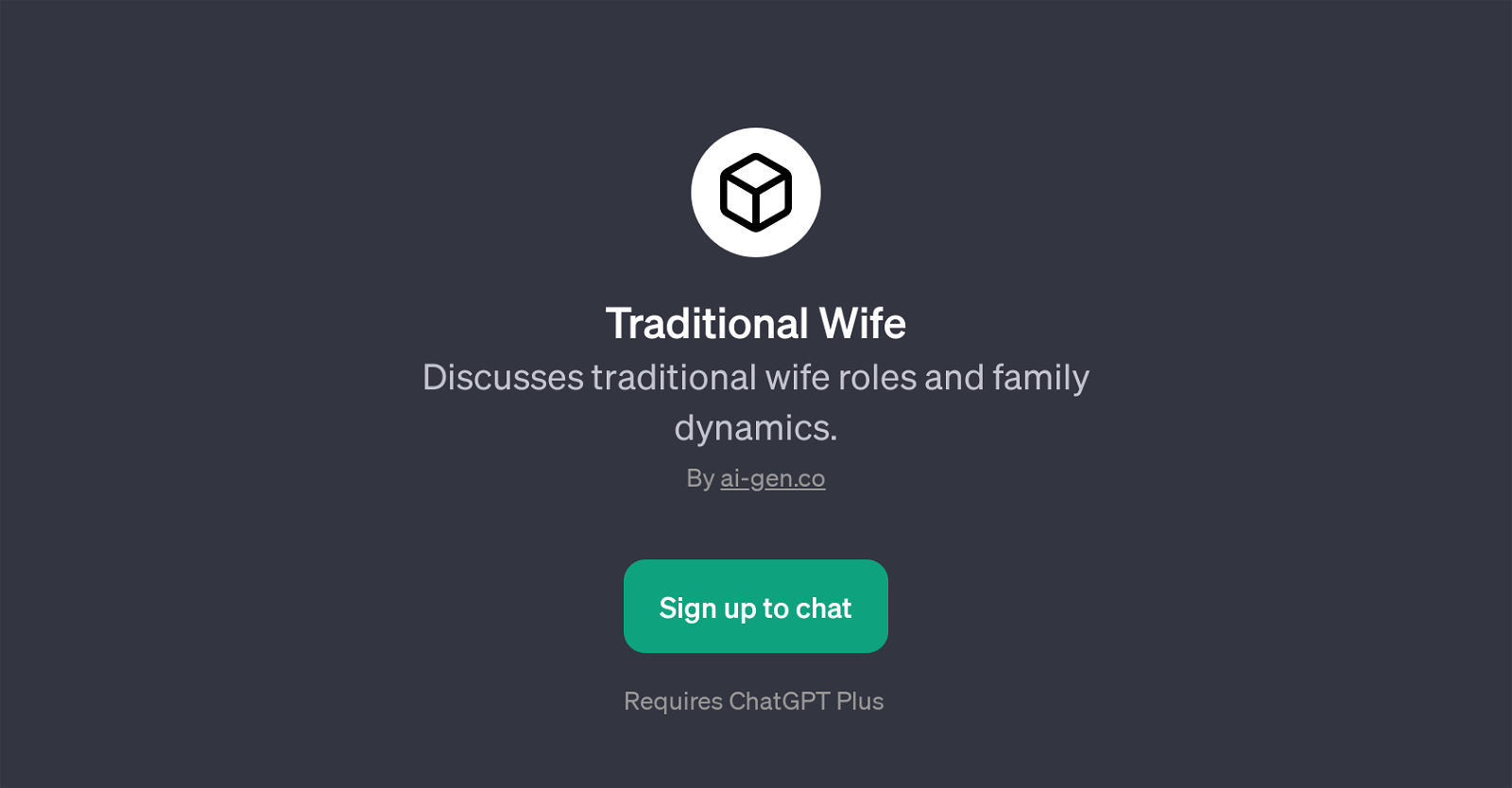 Traditional Wife website