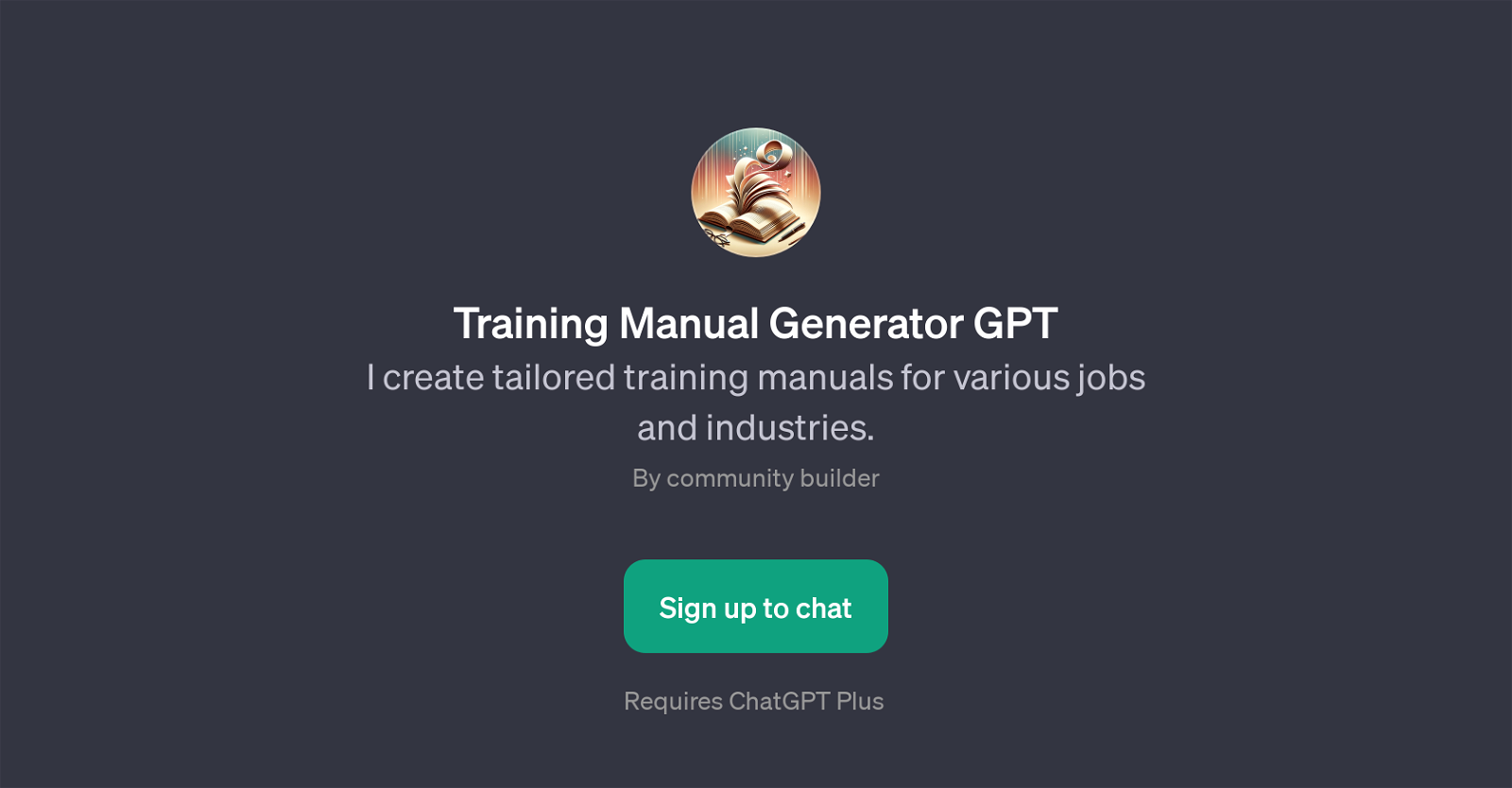 Training Manual Generator GPT website