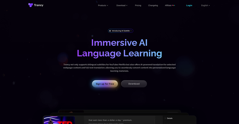 Trancy website