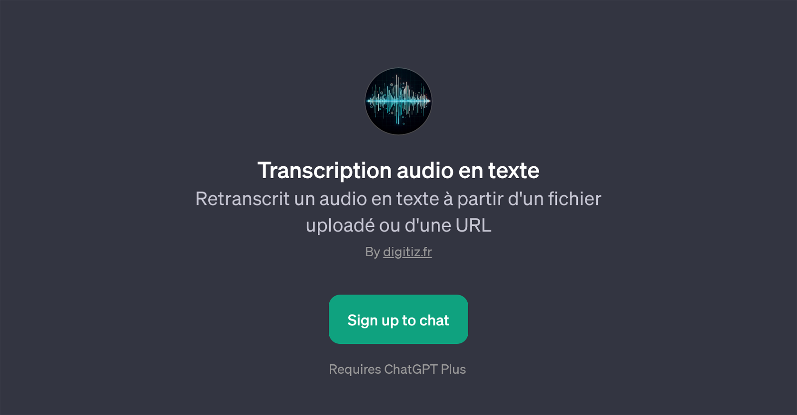 Transcription audio en texte website