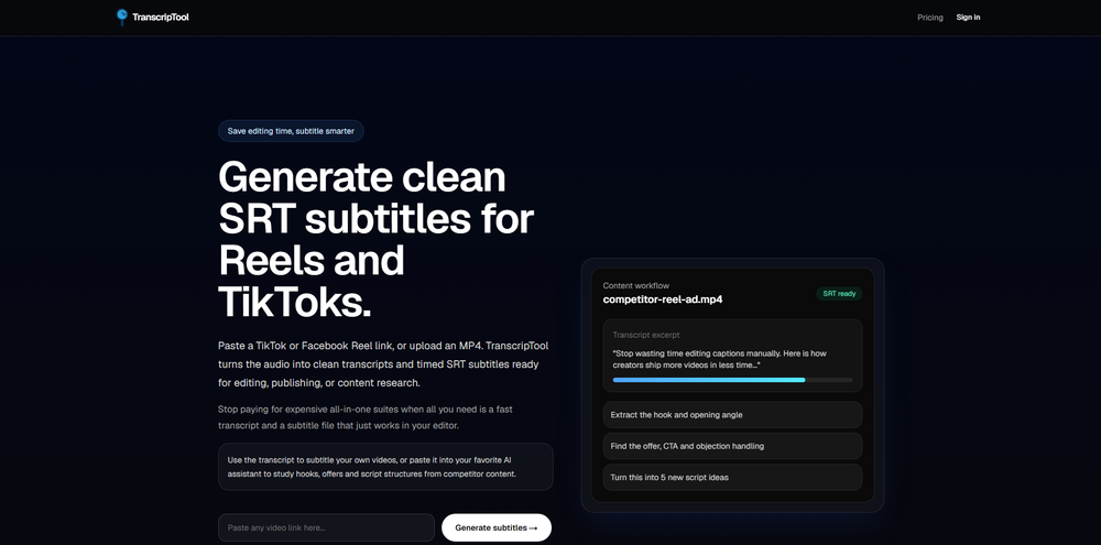 TranscripTool website