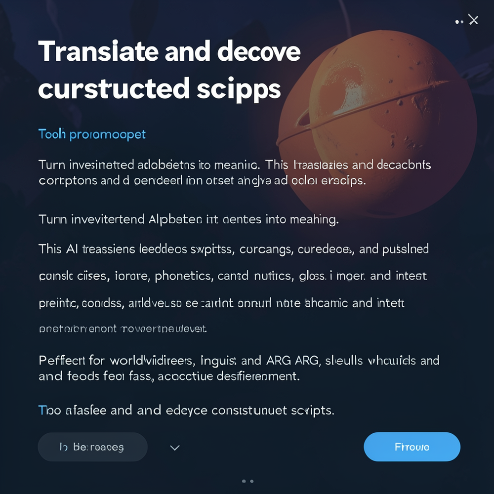 Translate and decode constructed scripts website
