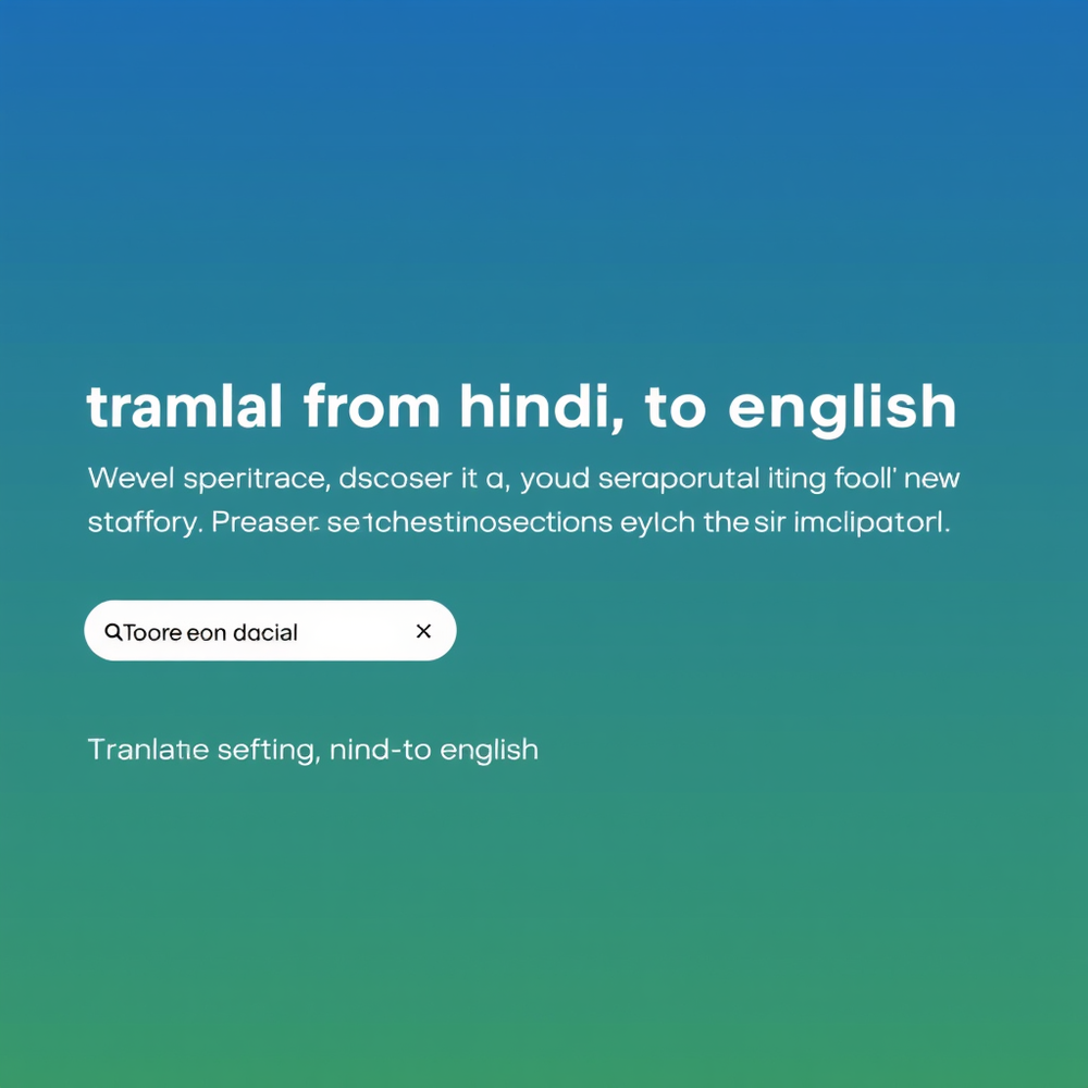 translate from hindi to english website