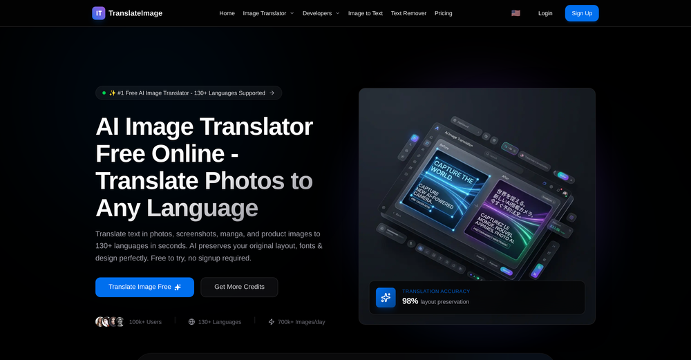 Translate Image.io website