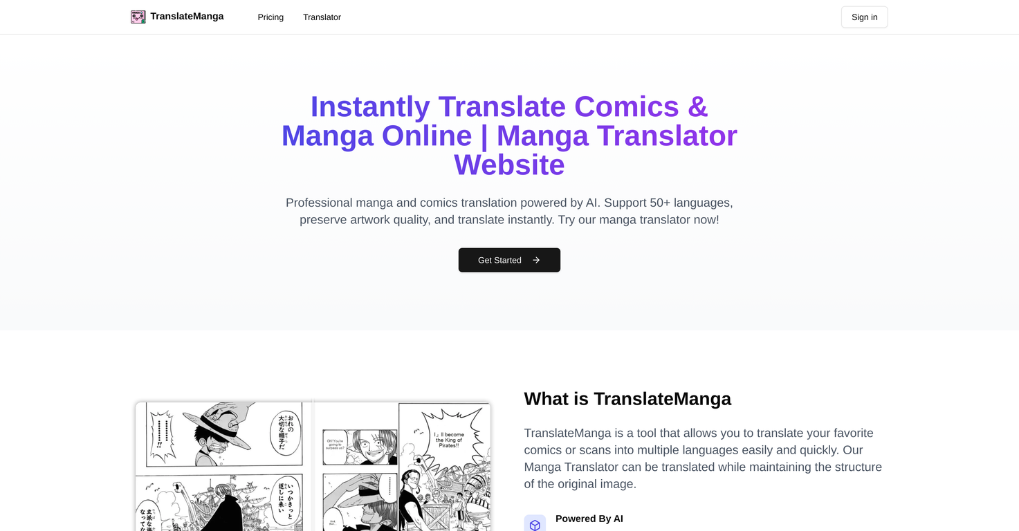 TranslateManga website
