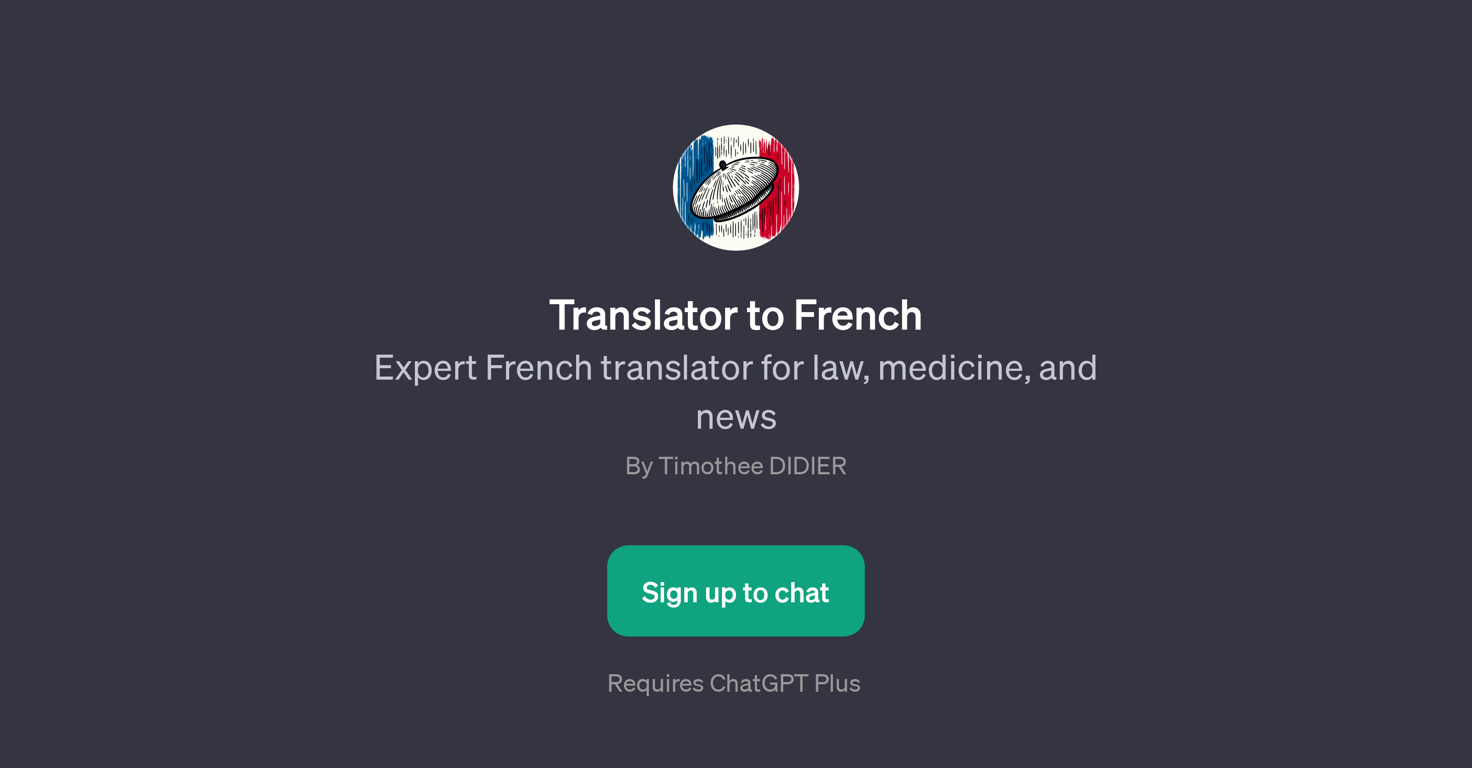 Translator to French website