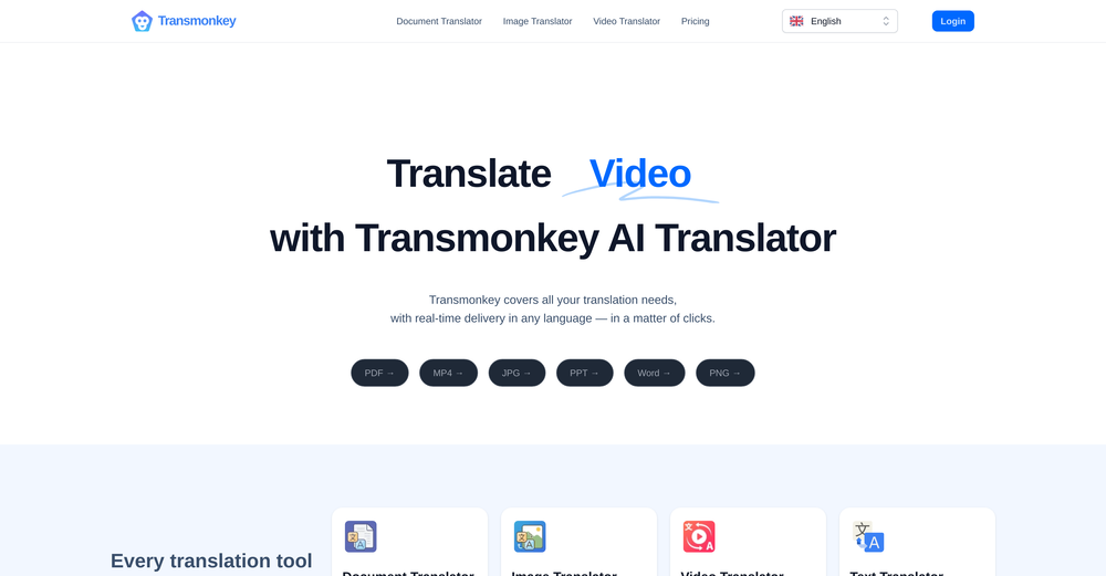 Transmonkey website