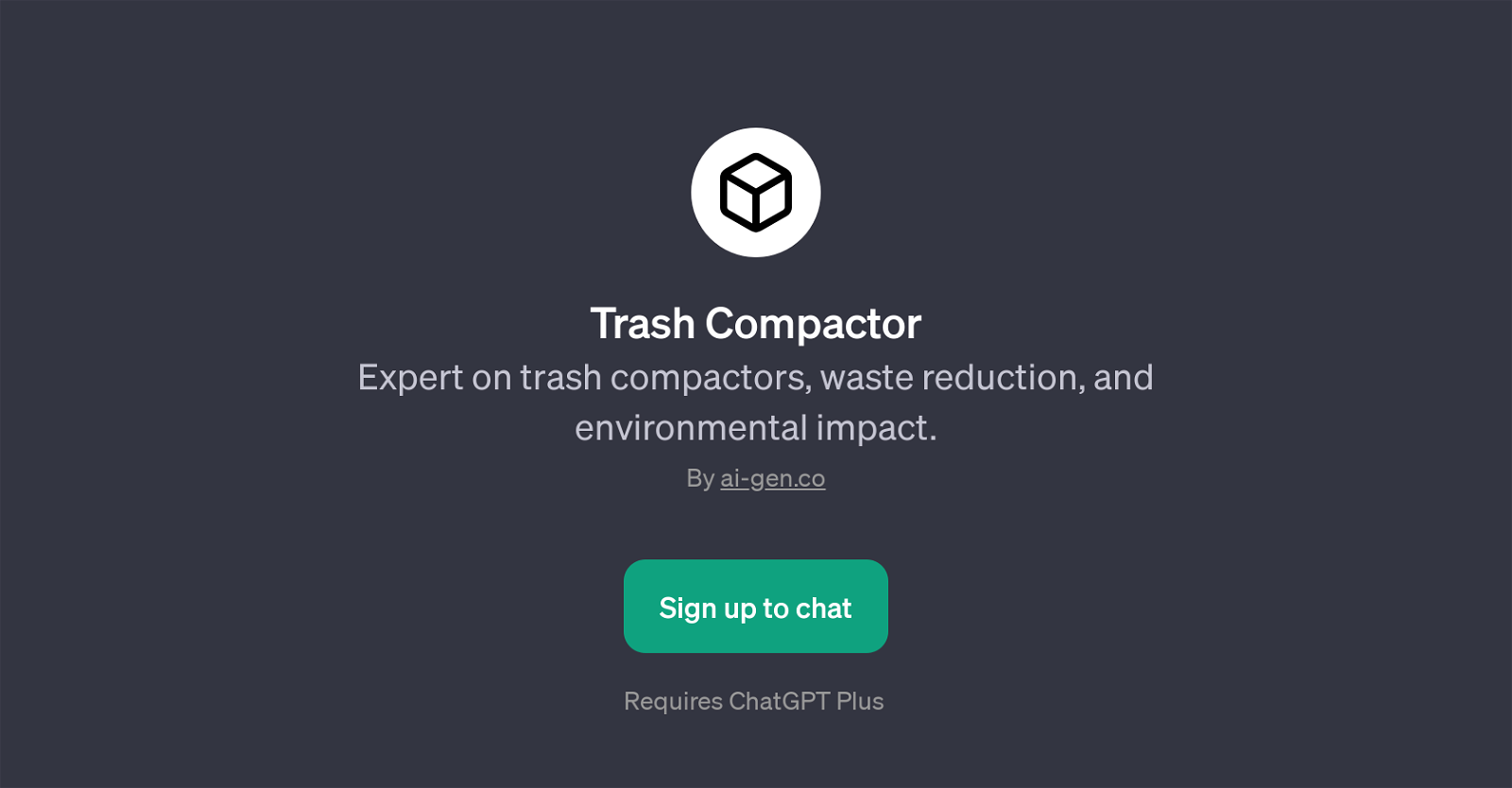Trash Compactor website