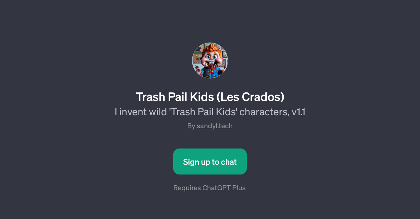Trash Pail Kids (Les Crados) website