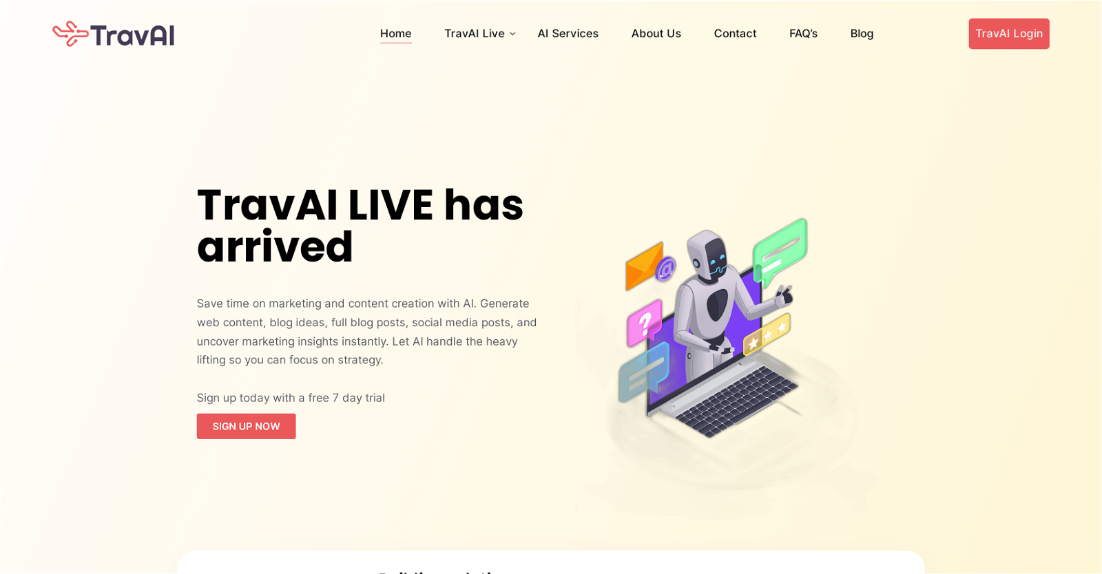 TravAI website