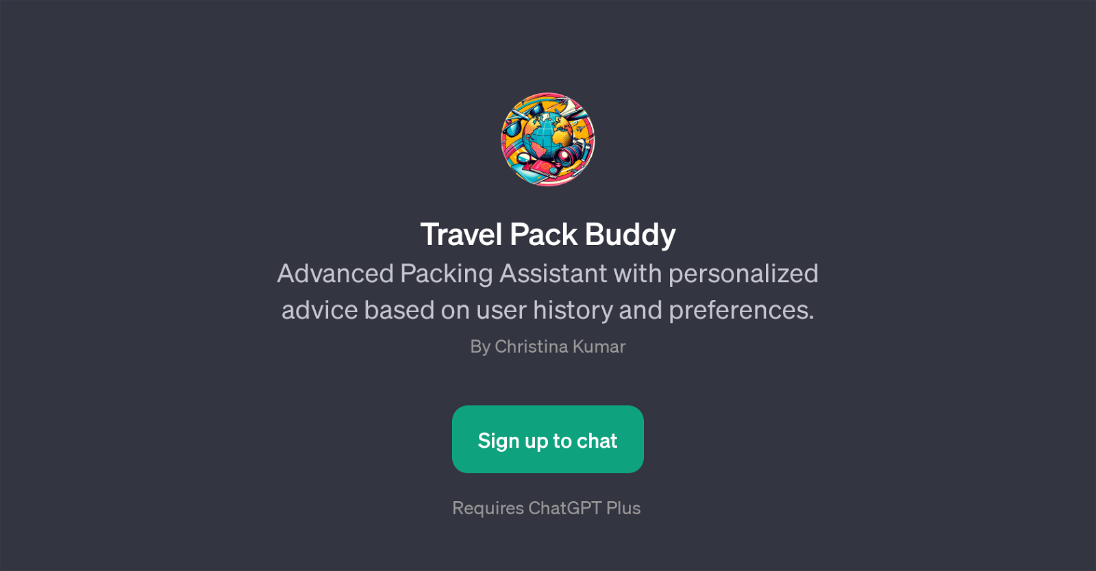 Travel Pack Buddy website