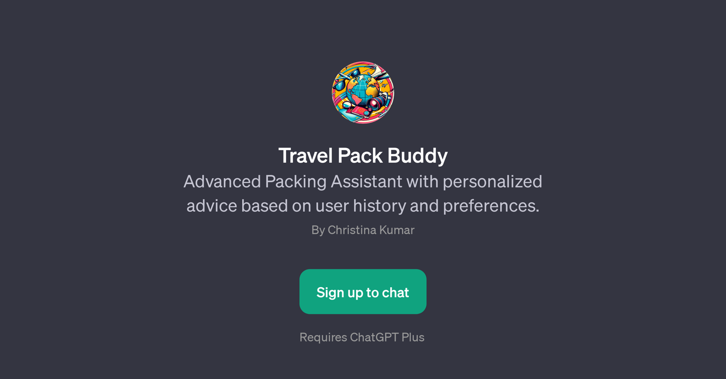 Travel Pack Buddy website