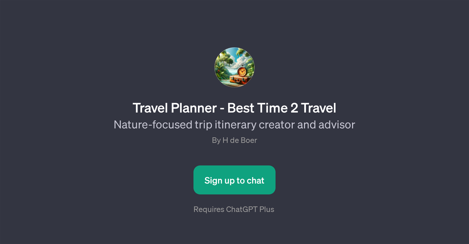 Travel Planner - Best Time 2 Travel website