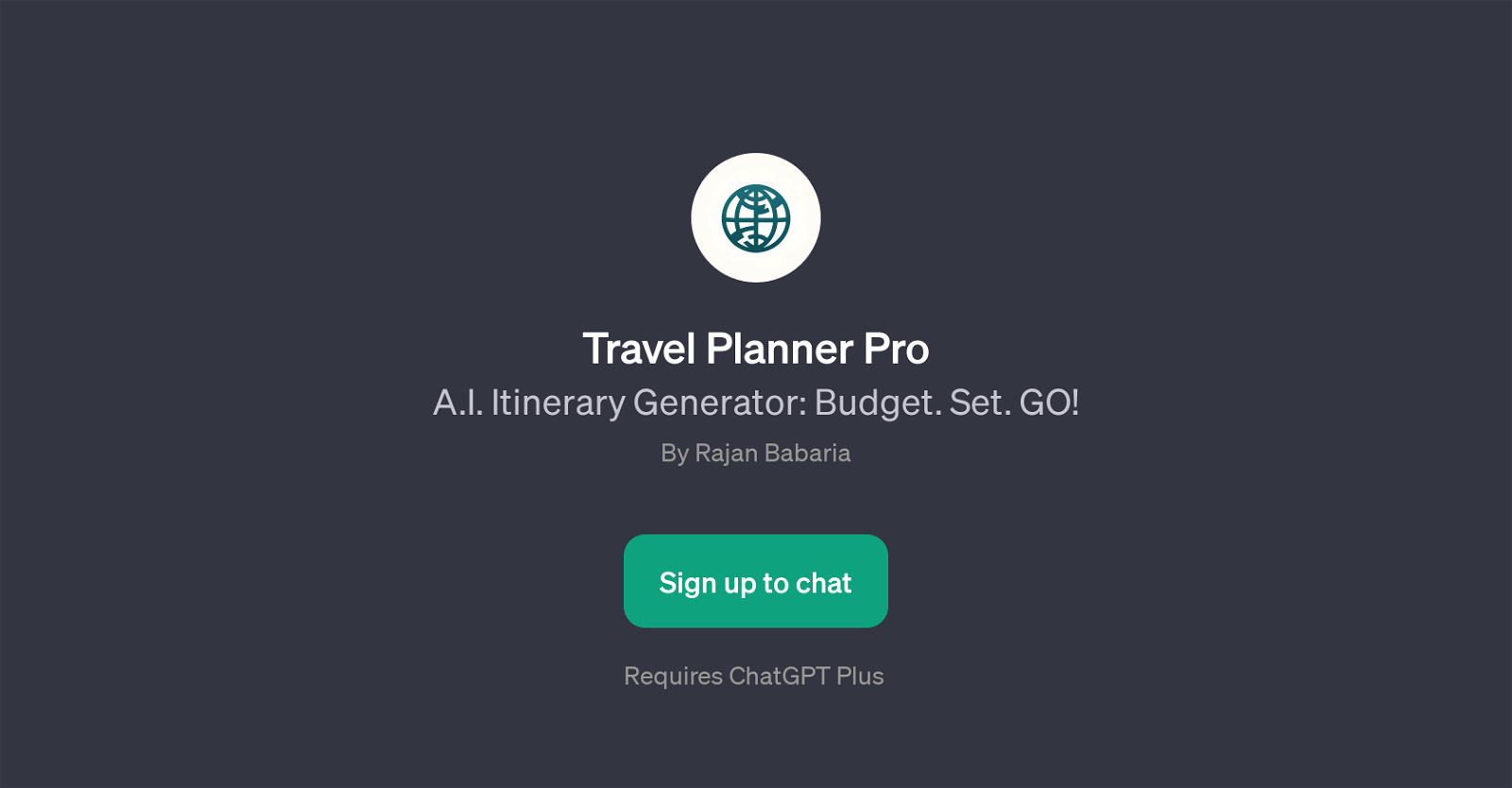 Travel Planner Pro website