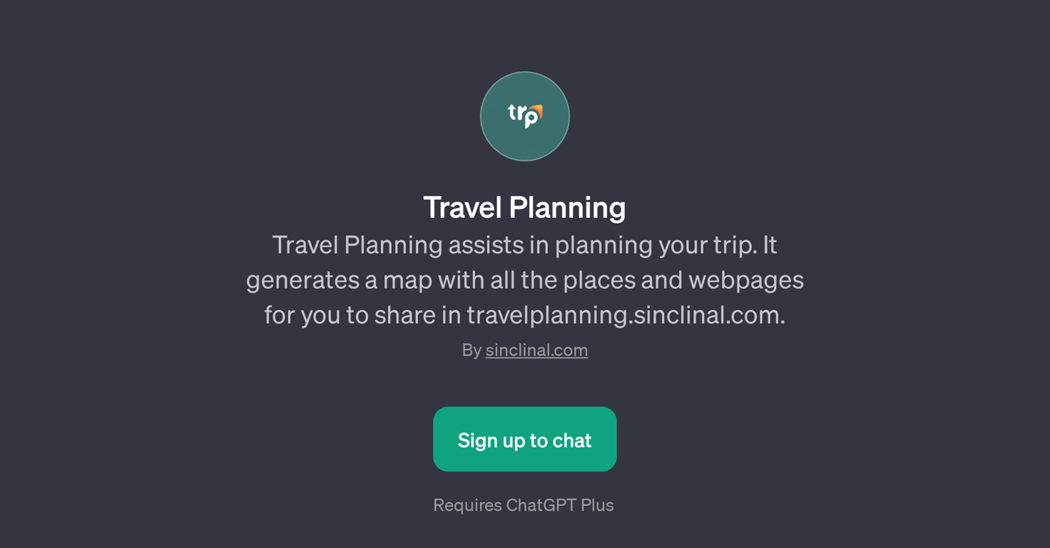 Travel Planning GPT website