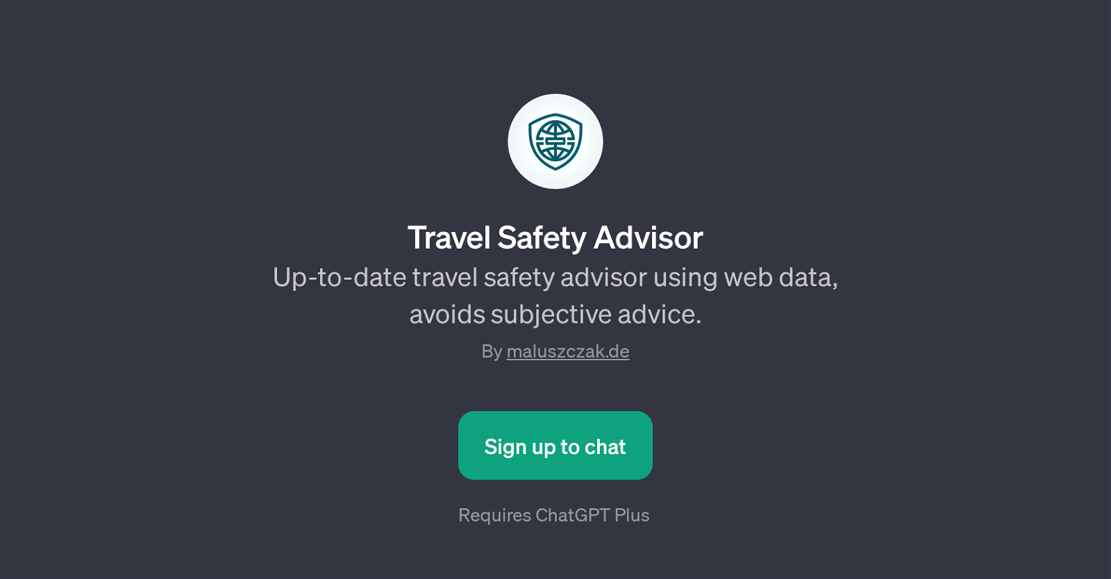 Travel Safety Advisor website