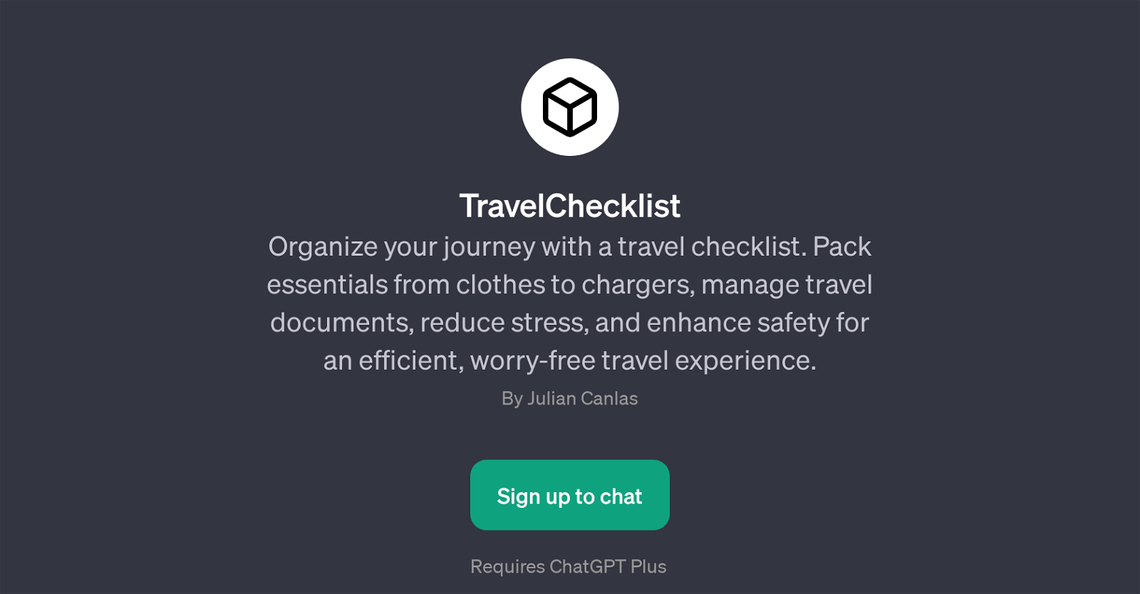 TravelChecklist website