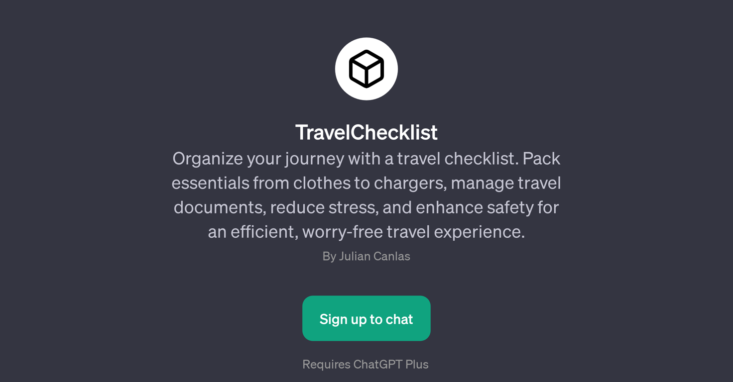 TravelChecklist website