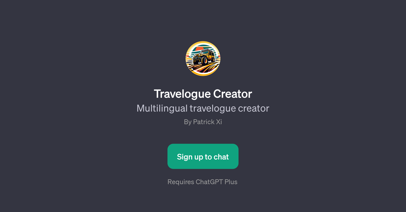 Travelogue Creator website