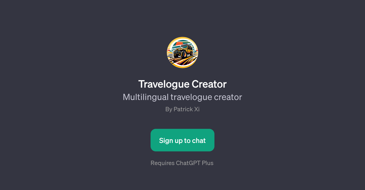 Travelogue Creator website