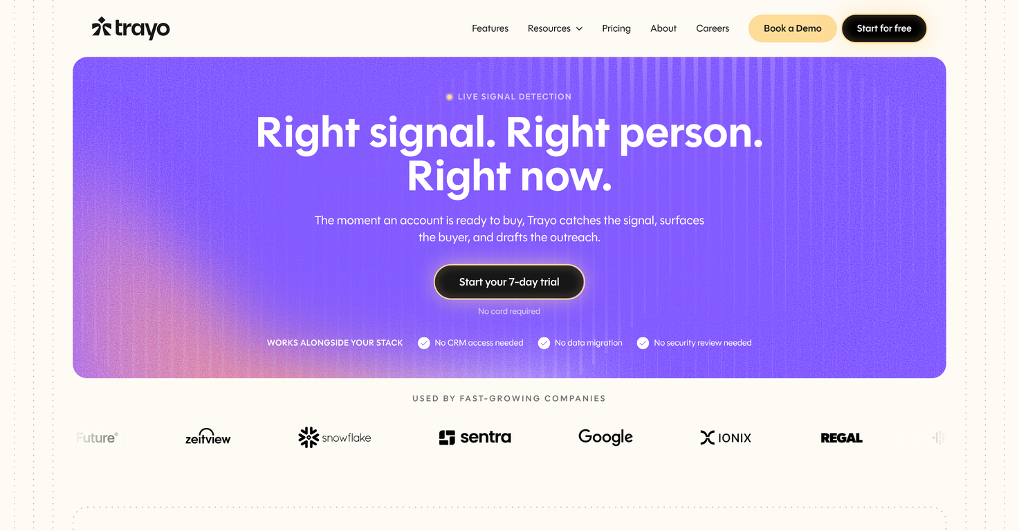 Trayo AI website