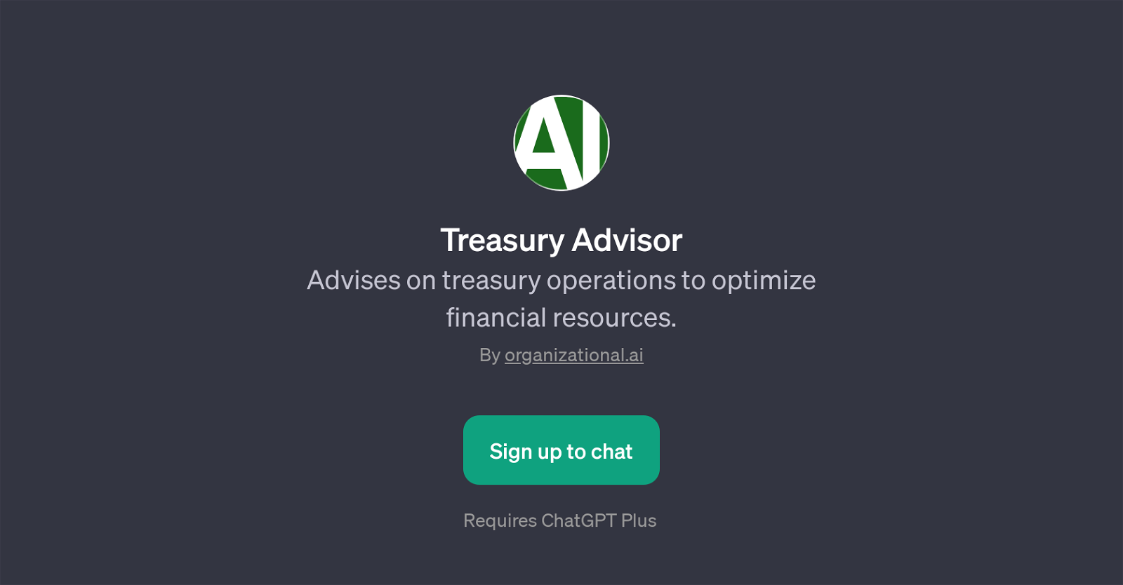 Treasury Advisor website