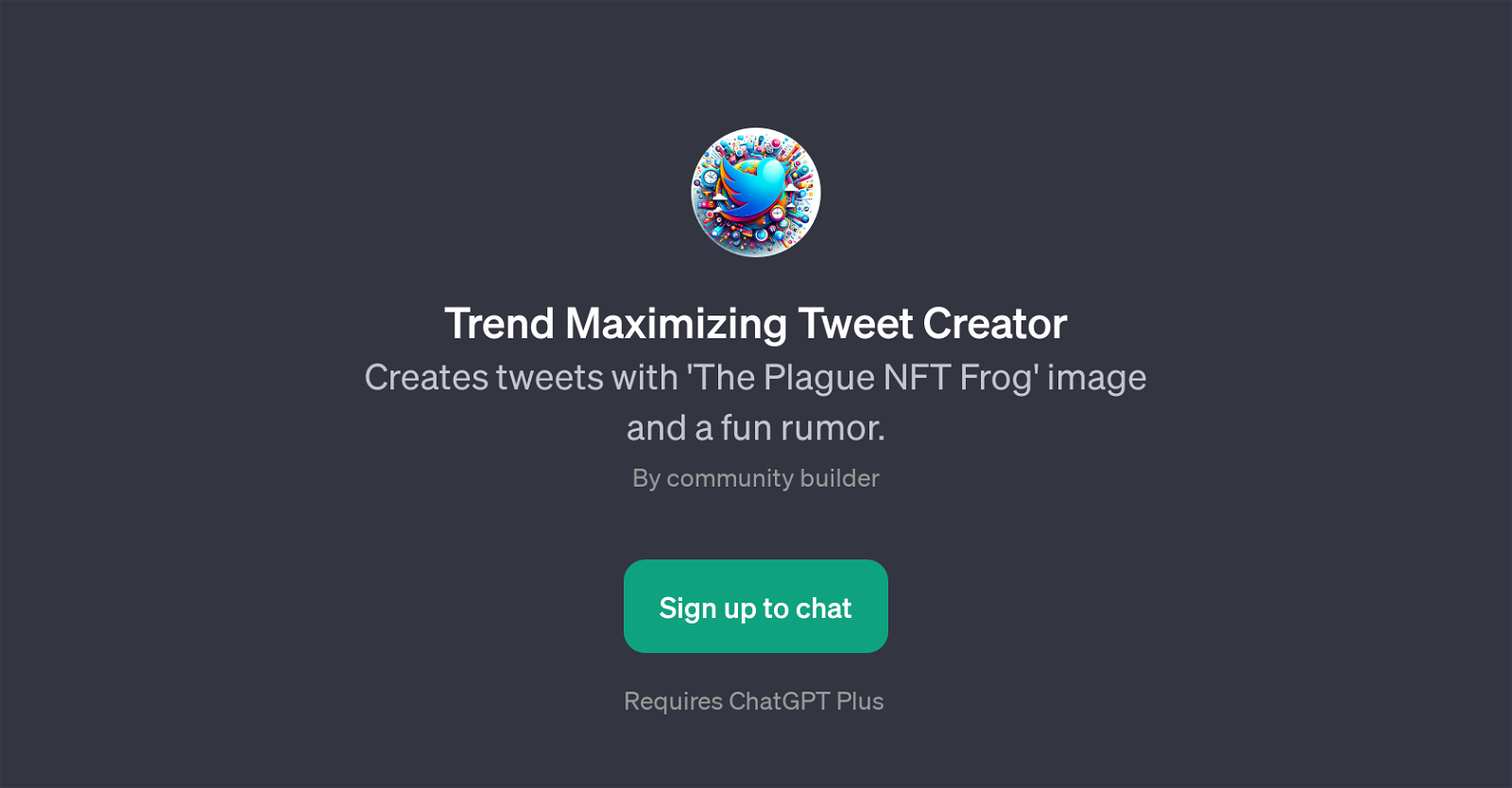 Trend Maximizing Tweet Creator website