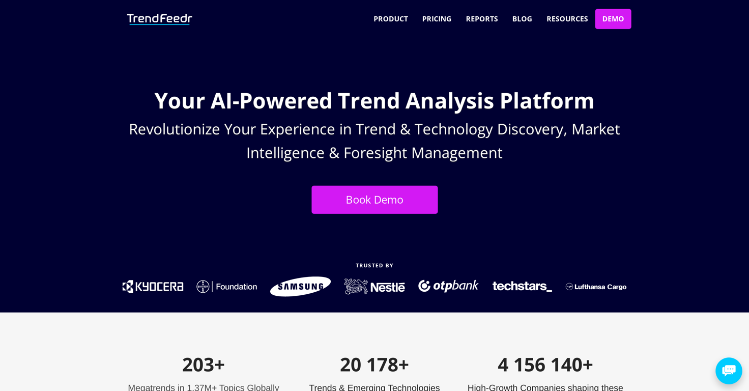 TrendFeedr website