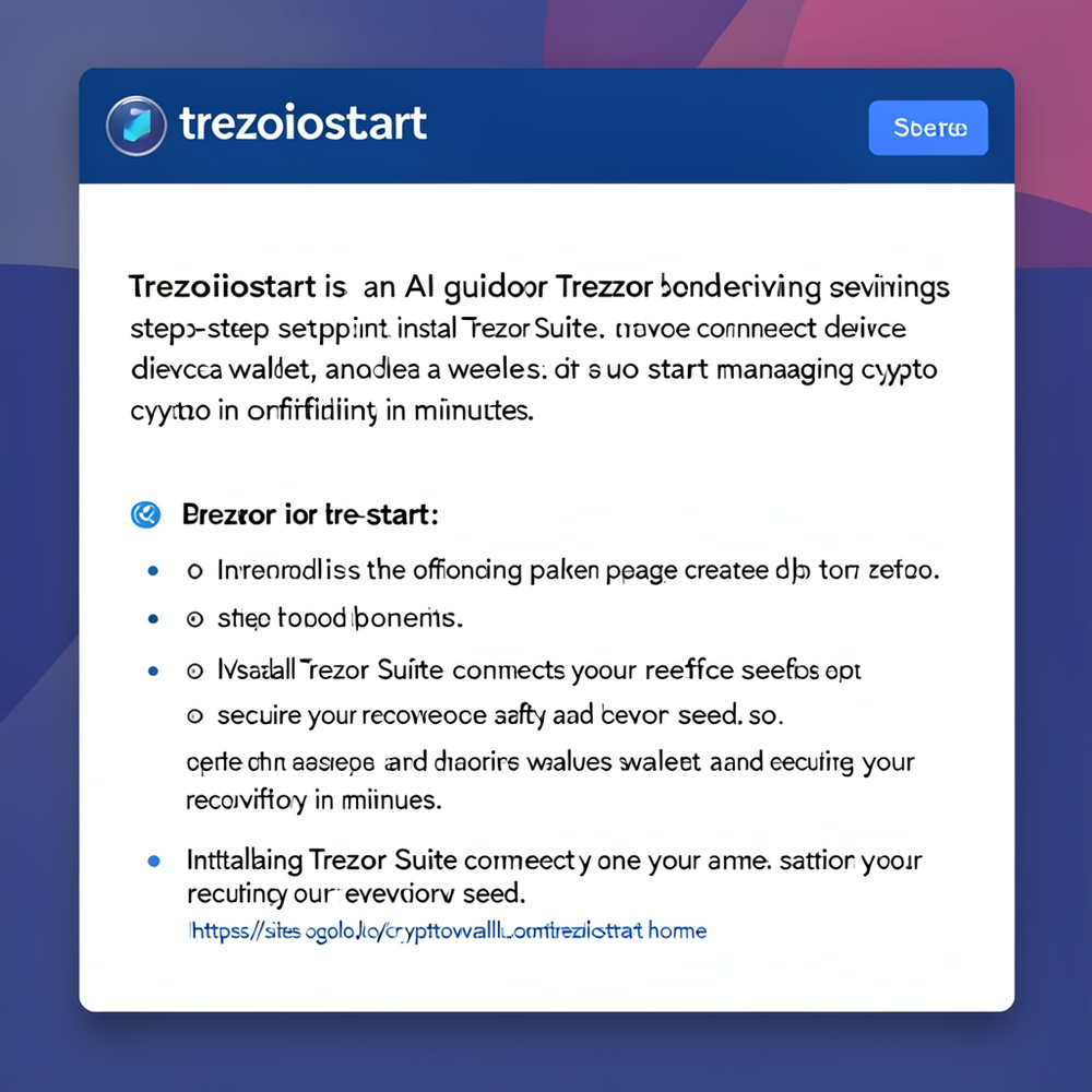 trezoiiostart website
