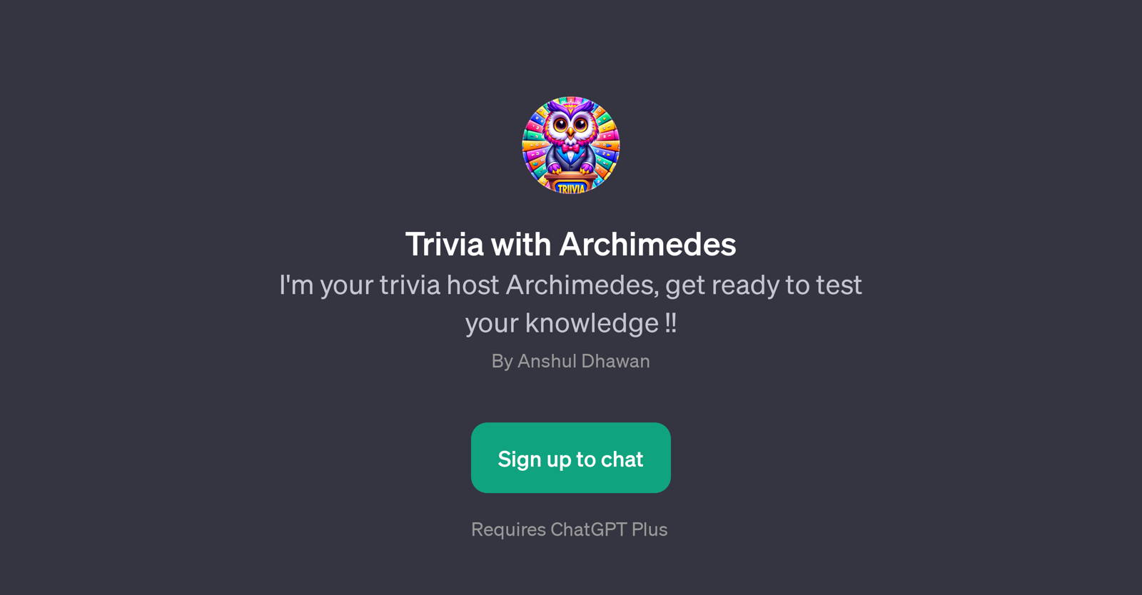 Trivia with Archimedes website