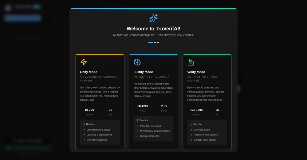 TruVerifAI website