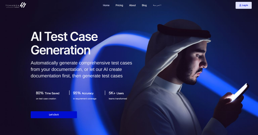 Tshabok AI website