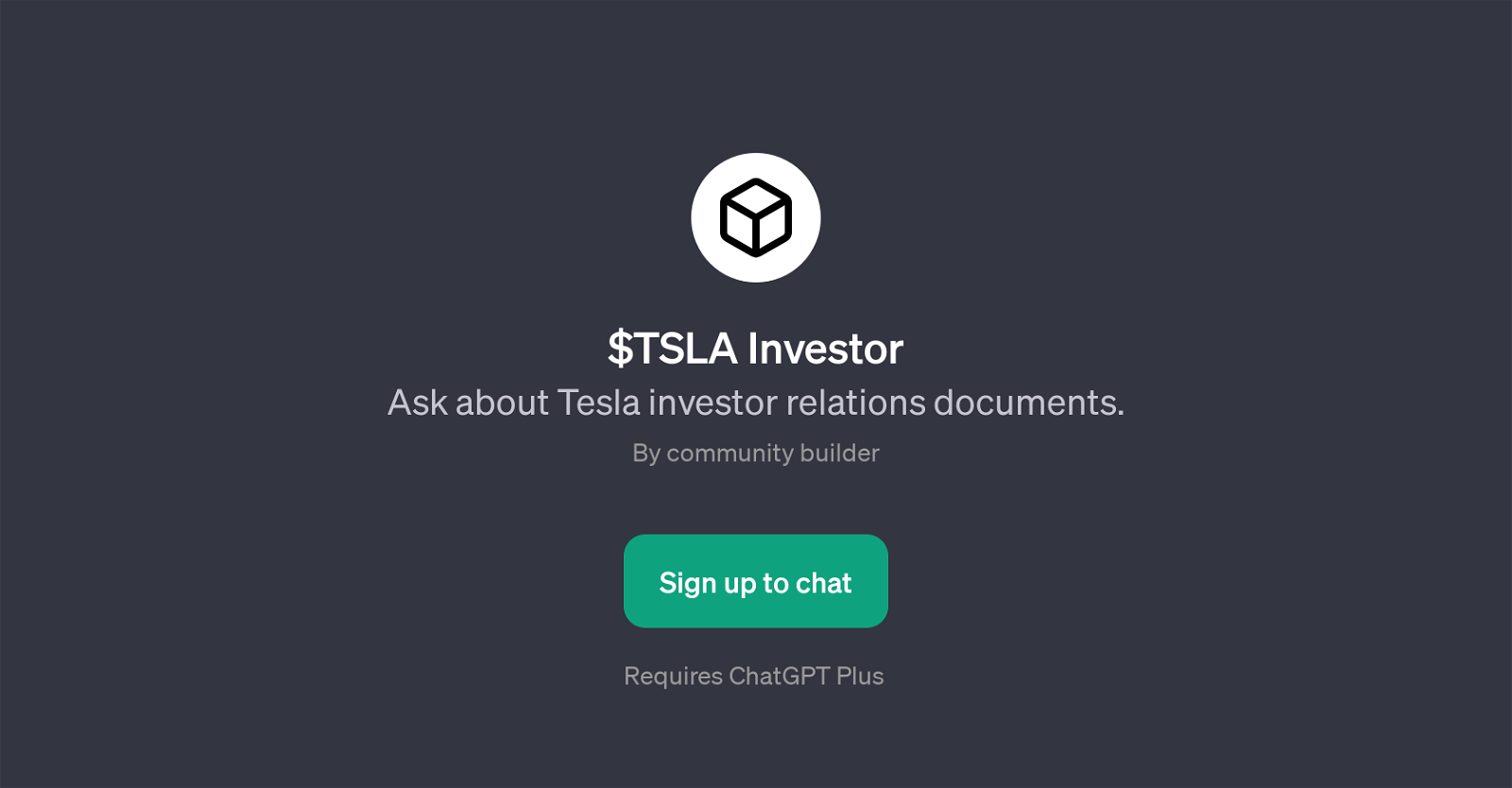 $TSLA Investor website