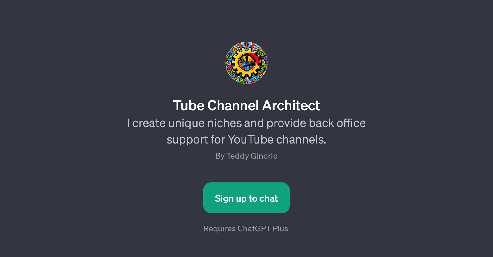 Tube Channel Architect website