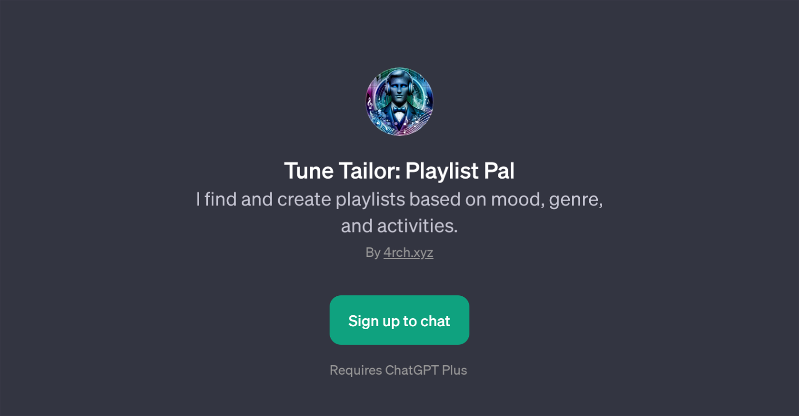 Tune Tailor: Playlist Pal website
