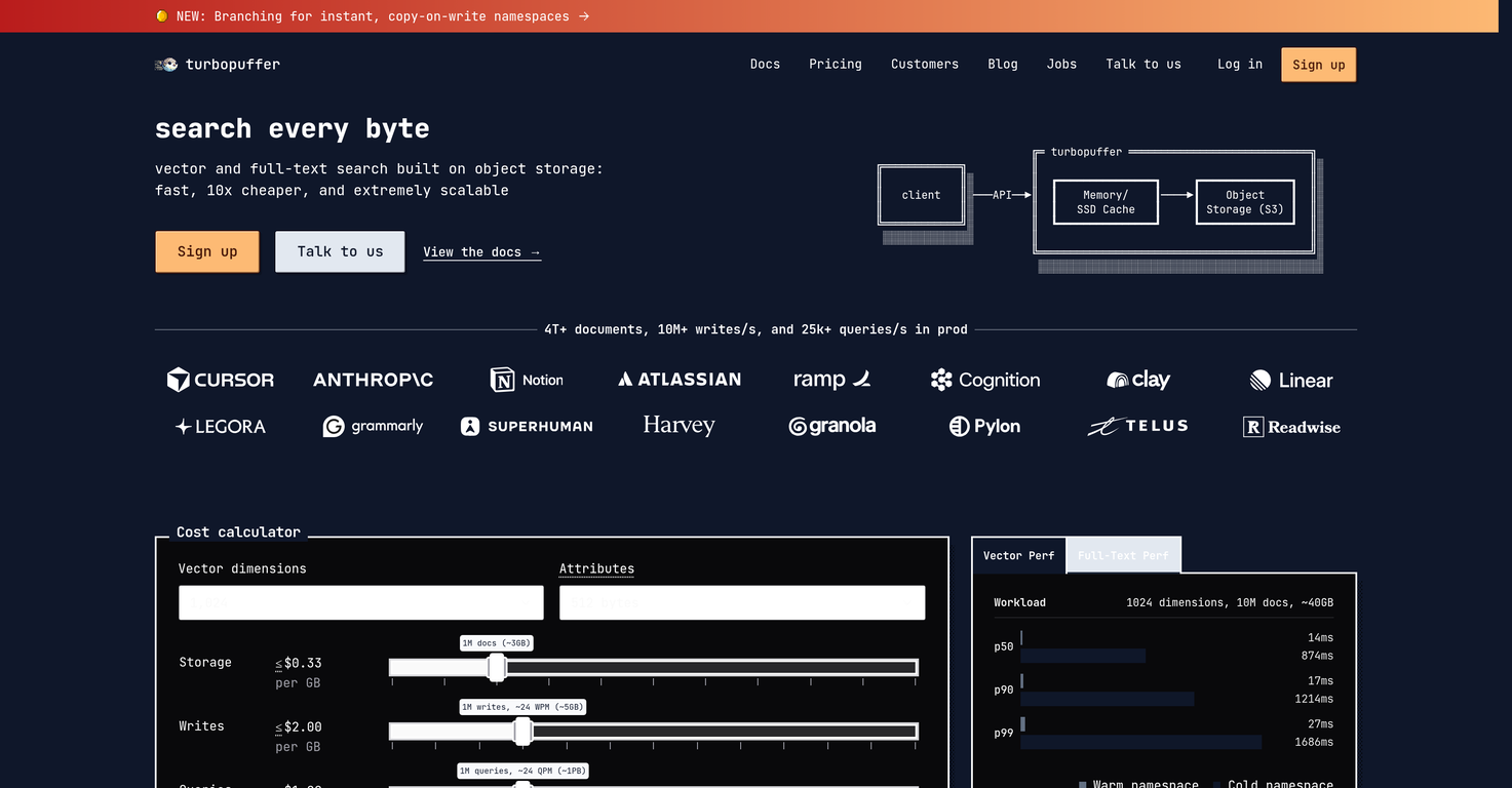 turbopuffer website