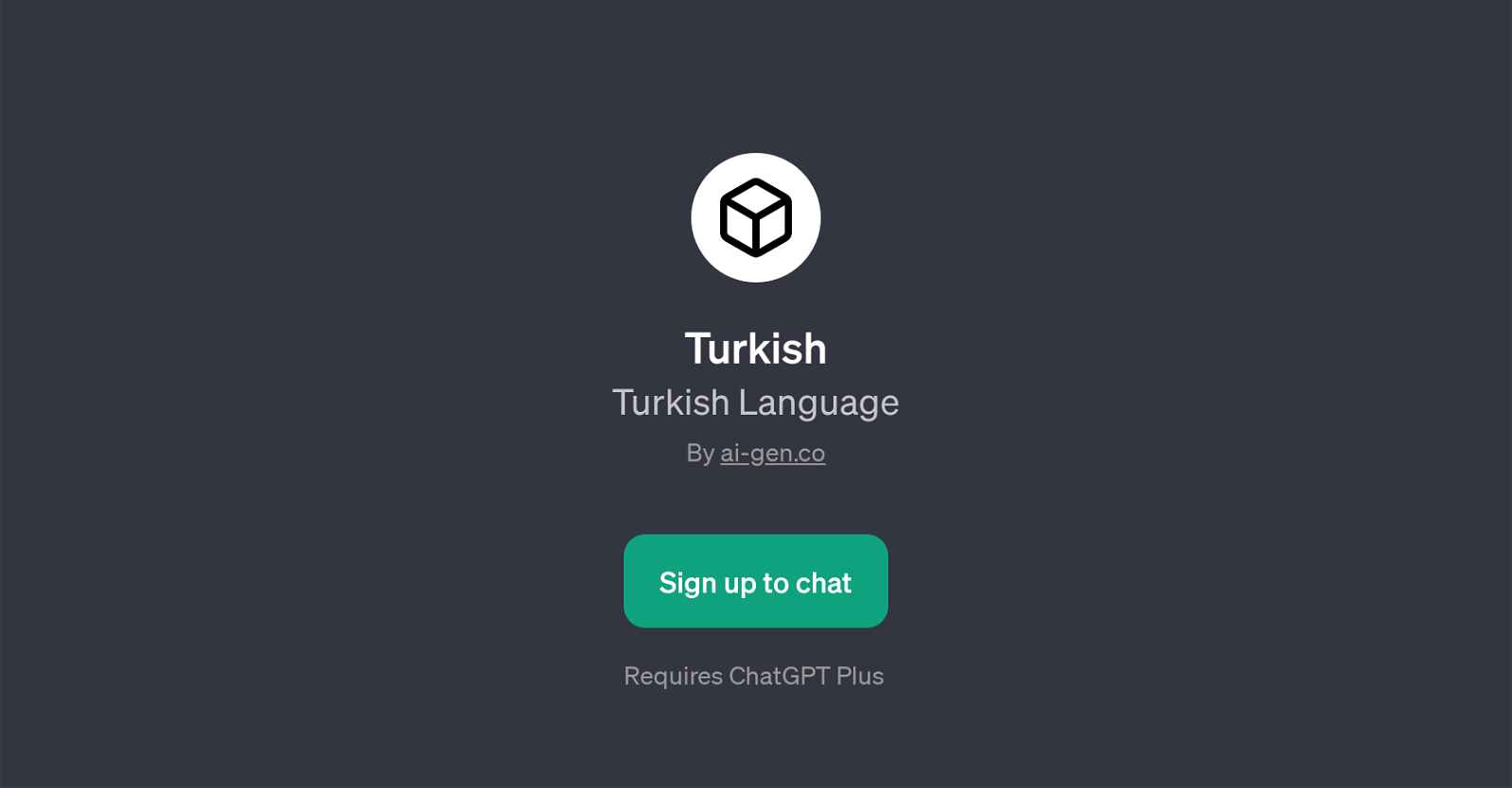 Turkish LanguageChatGPT website