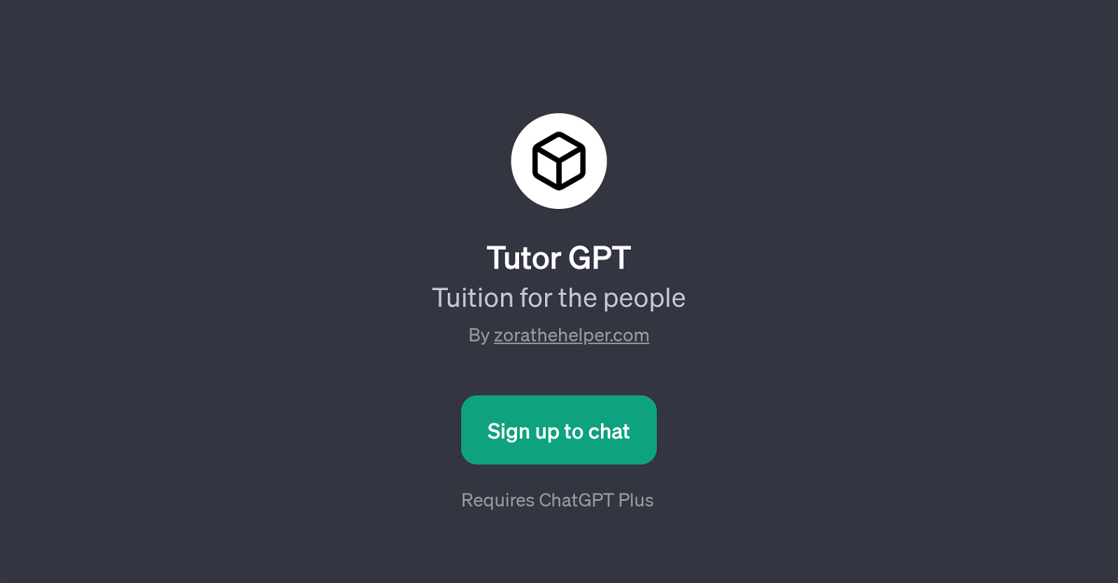 Tutor GPT website