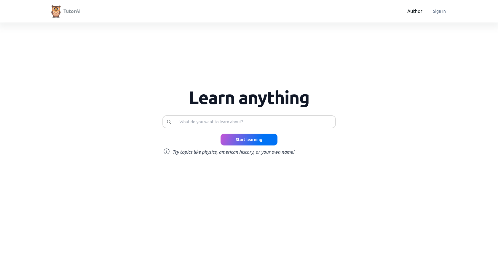 TutorAI website