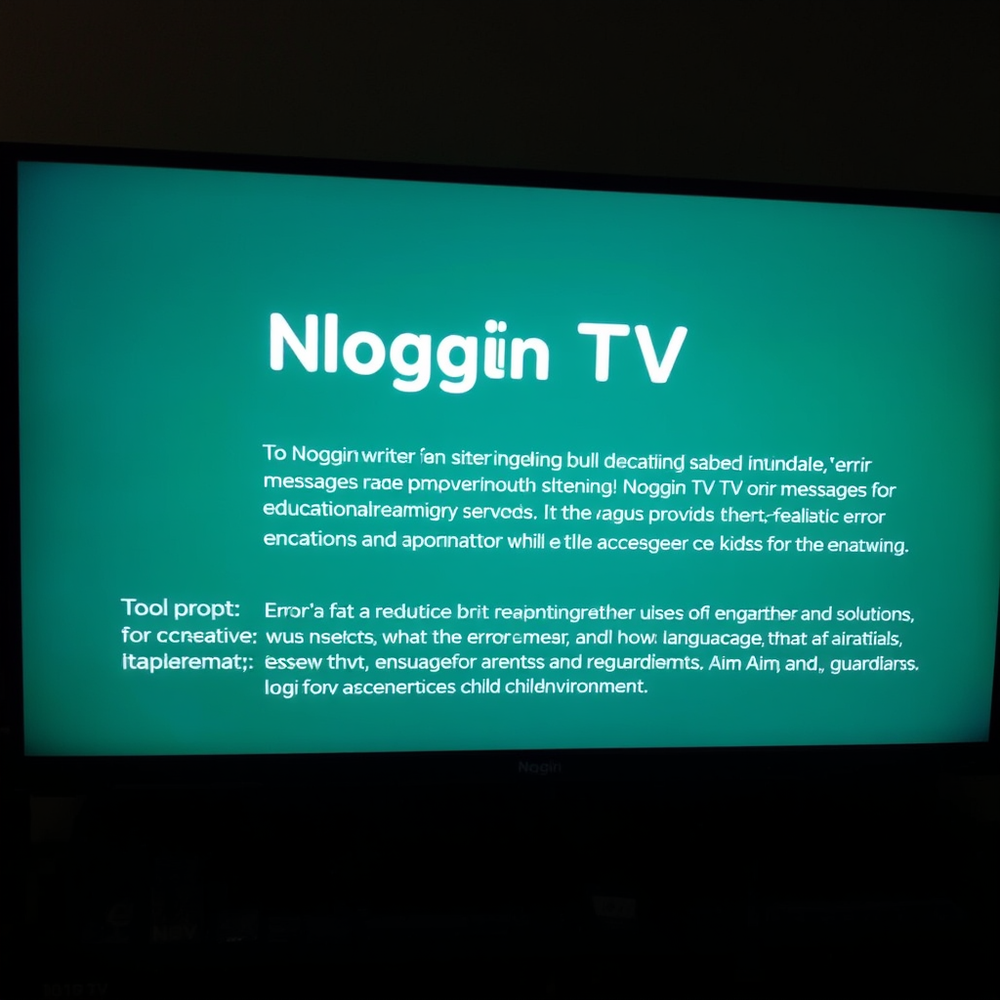 Noggin TV Error Generator website