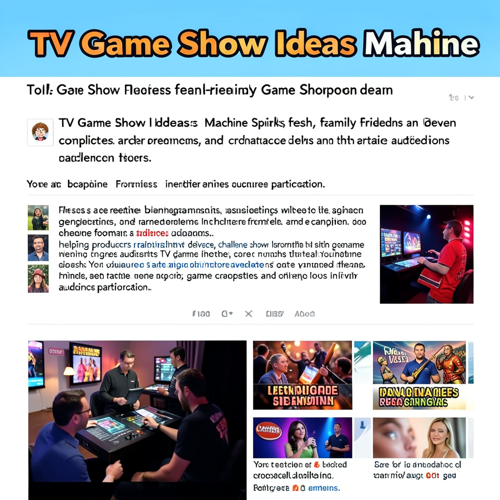 TV Game Show Ideas Machine website